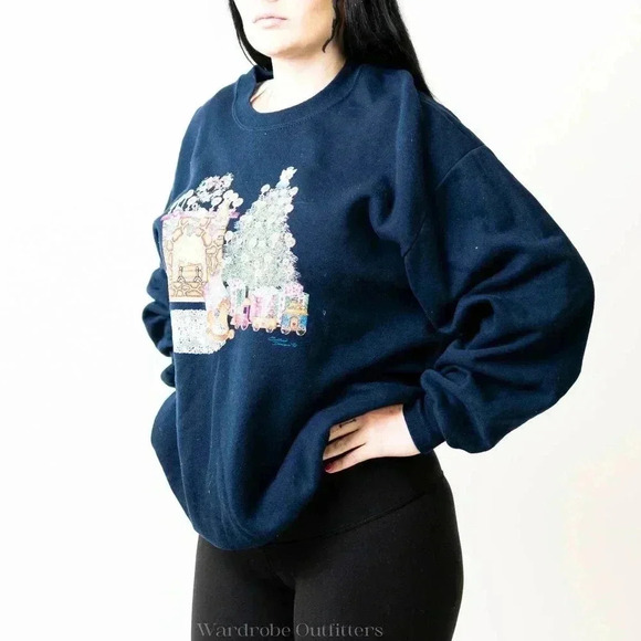 Vintage 90s CottageCore Grandmacore Crewneck Sweatshirt - Picture 3 of 7